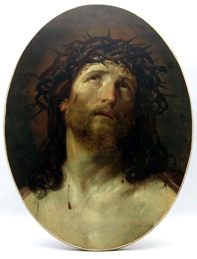 Mit Dornen gekröntes Haupt Christi  Guido Reni 31.0x40.0x1.0cm 523472
