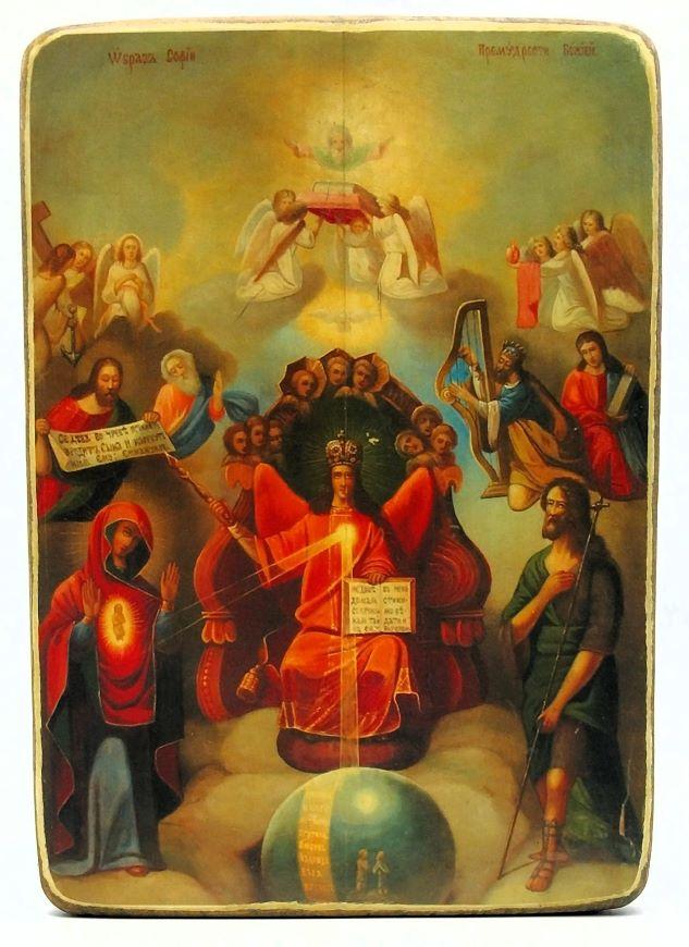 Ikone "Sophia-die Weisheit Gottes" 12.5x17.0x1.0cm 523552