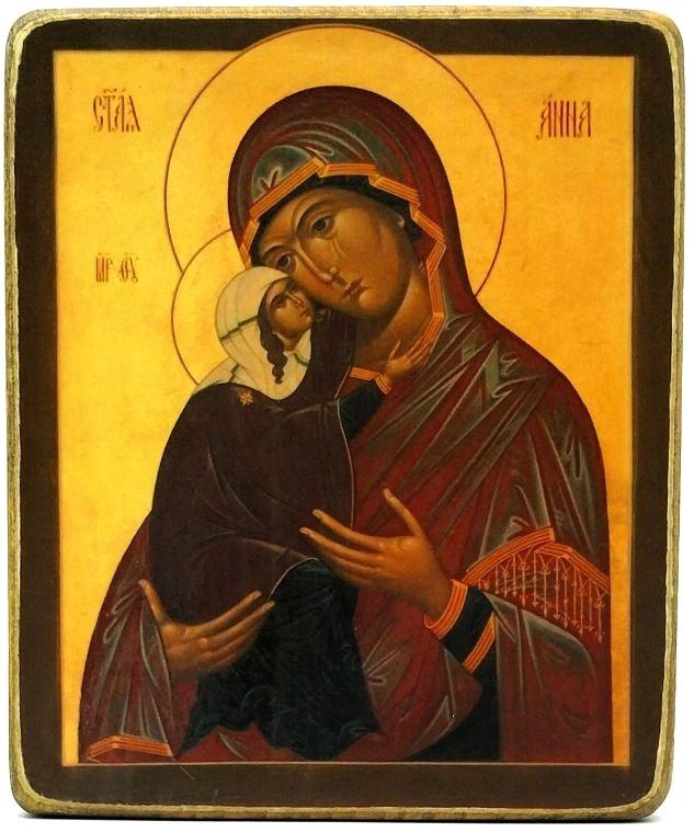 Ikone Heilige gerechte Anna 9.5x11.0x1.0cm