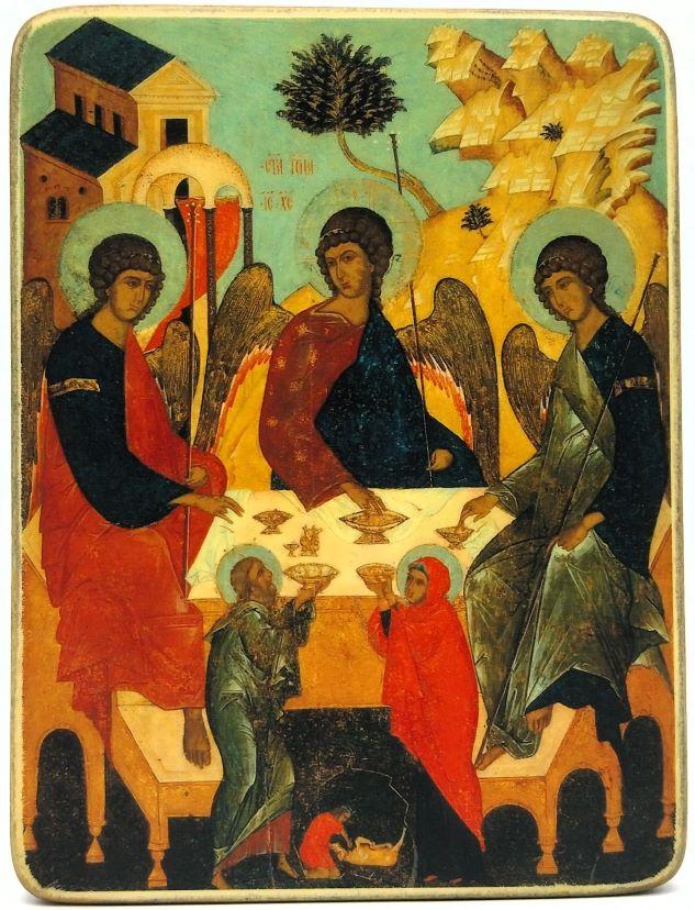 Ikone Heilige Dreifaltigkeit 9.5x12.0x1.0cm 523661