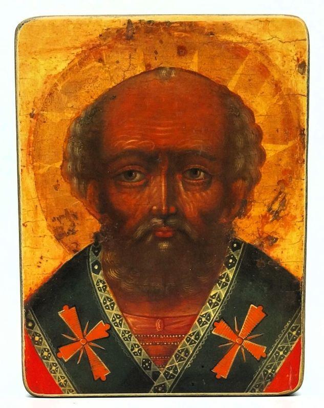 Ikone Nikolaus Wundertäter von Myra 11.5x15.0x1.0cm 523547