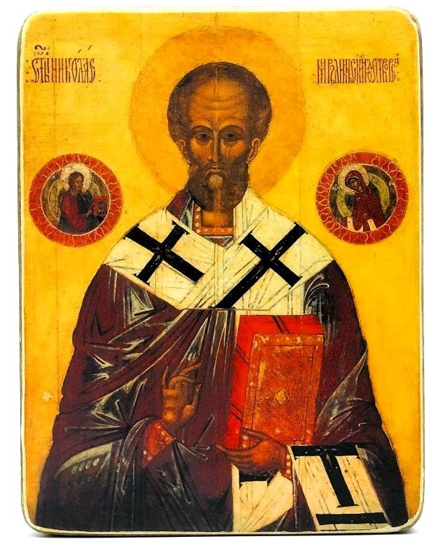 Ikone Nikolaus Wundertäter von Myra 11.5x15.0x1.0cm 523543