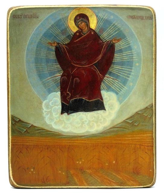 Ikone Gottesmutter "Die wohltuende Amme" 14.0x17.0x0.1cm 523704