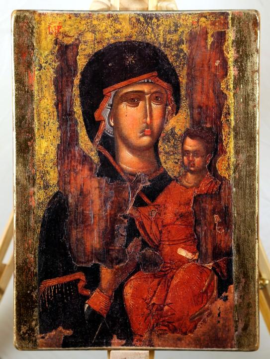 Ikone Gottesmutter "Hodegetria von Smolensk" 23.0x28.0x2.0cm 523539
