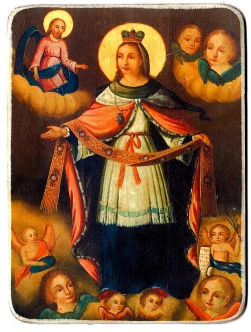 Ikone Gottesmutter "Der Schutz" 6.0x8.0x0.2cm 523671