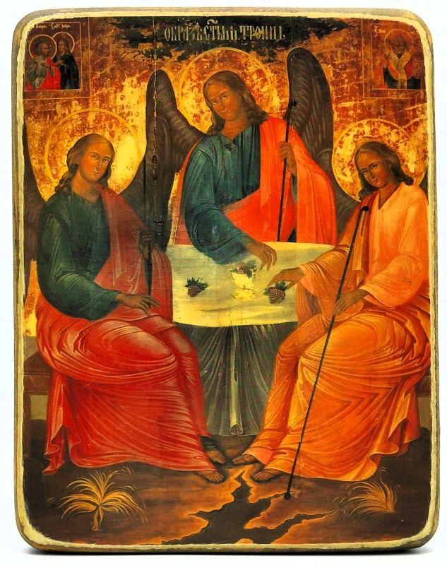 Ikone Heilige Dreifaltigkeit 11.5x14.5x1.0cm 523569