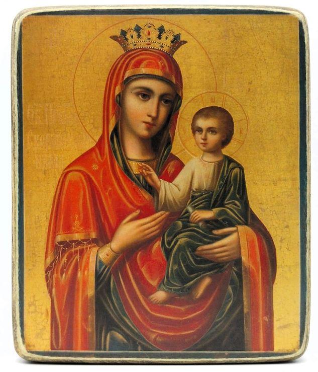 Ikone Gottesmutter "Gorgoepikoos" 12.5x14.0x1.0cm 523598