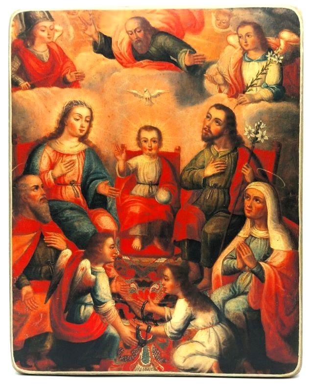 Die Familie von Christkind mit dem gefangenen Klang der göttlichen Liebe 19.0x25.0x2.0cm 523474
