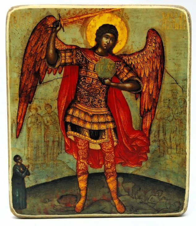 Ikone Erzengel Michael 11.5x13.0x1.0cm 523581
