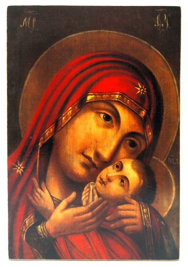 Ikone Gottesmutter "Von Kasperov" 14.0x21.0x1.0cm 523498