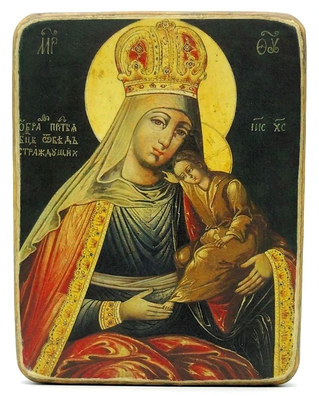 Ikone Gottesmutter "Retterin" 10.5x13.0x1.0cm 523616