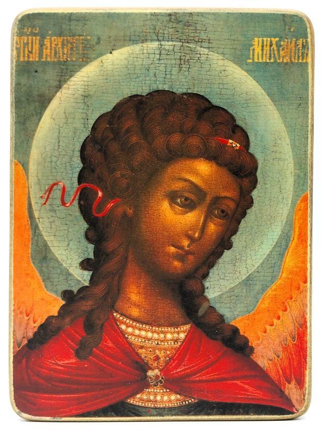 Ikone  "Erzengel Michael" 10.5x14.0x1.0cm 523624