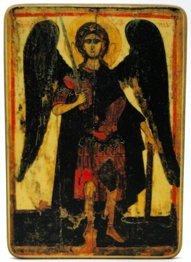 Ikone "Erzengel Michael" 10.5x14.0x1.0cm 523623