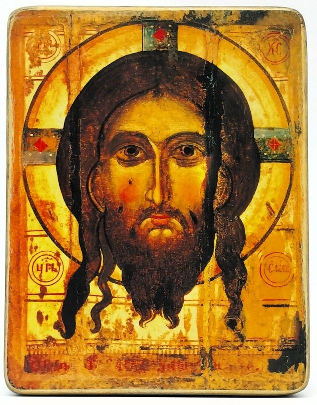 Ikone Jesus Christus "Christusbild von Edessa" 11.5x15.0x1.0cm 523608