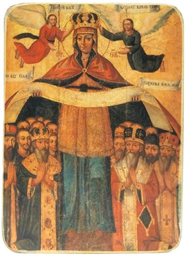 Ikone Gottesmutter "Der Schutz" 6.0x9.0x0.2cm 523678