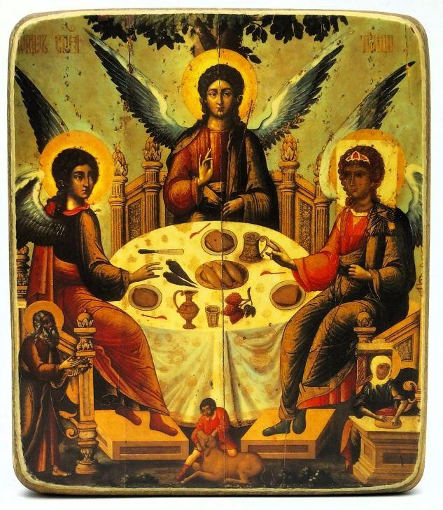 Ikone Heilige Dreifaltigkeit 11.5x13.0x1.0cm 523571