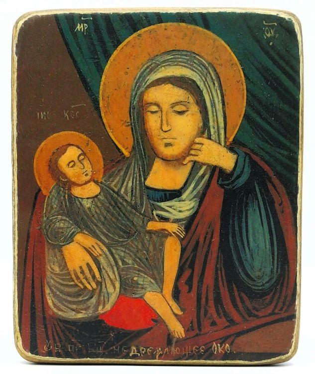 Ikone Gottesmutter "Das wache Auge" 12.5x15.0x1.0cm 523523