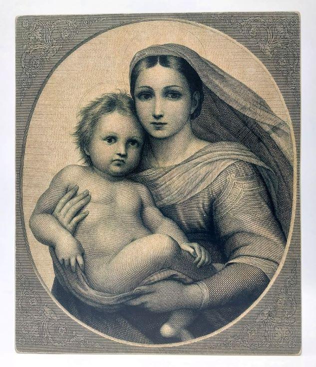 Raffael Die Madonna - Sixtinische Madonna 23.0x28.0x0.3cm 523683