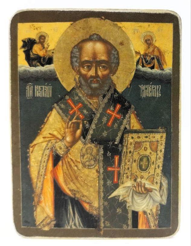 Ikone Nikolaus Wundertäter von Myra 6.0x8.0x0.2cm 523675