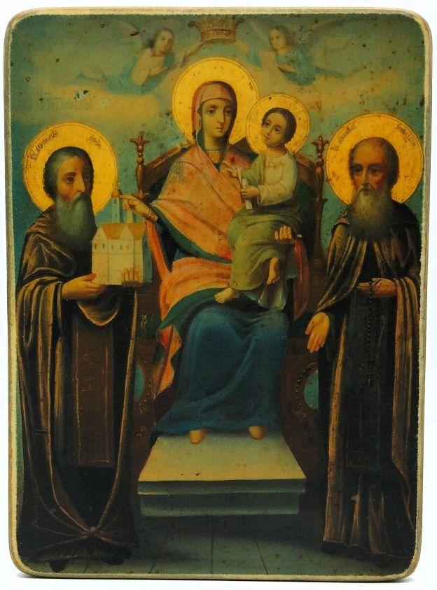 Ikone Gottesmutter "Economissa" 10.5x14.0x1.0cm 523626