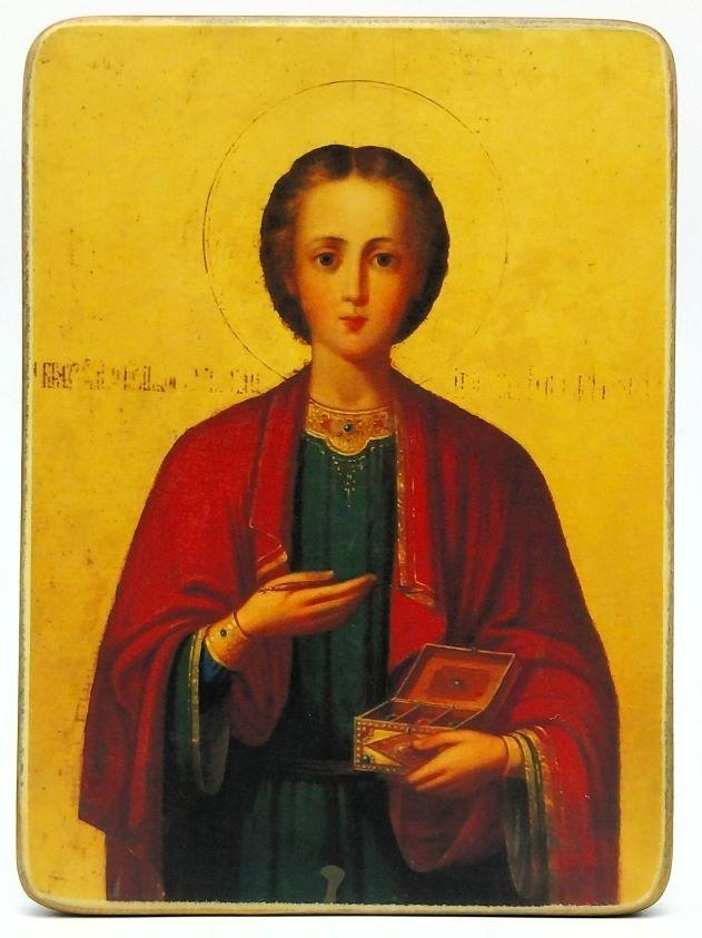 Ikone Heiliger Pantaleon-Heiler 9.5x13.0x1.0cm 523633