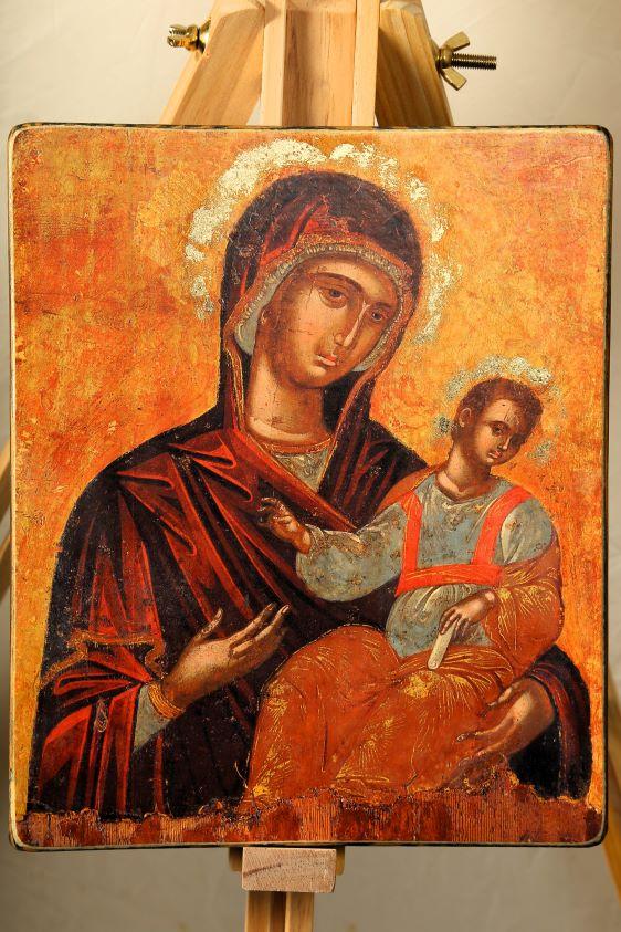 Ikone Gottesmutter Hodegetria von Smolensk 23.0x28.0x2.0cm 523516